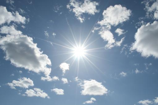 The sky on a sunny day with clouds